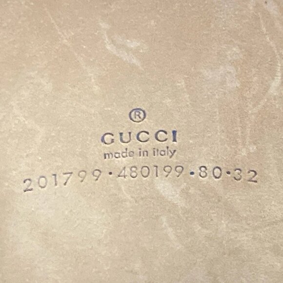 Auth GUCCI - 201799 Black Gold Leather Hardware Belt - Picture 6 of 6